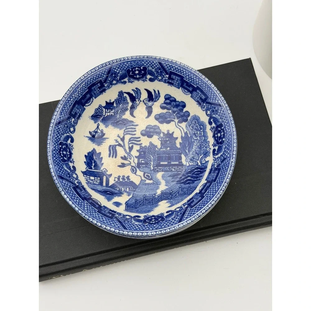 Vintage Japan Blue Willow Small Bowls 6